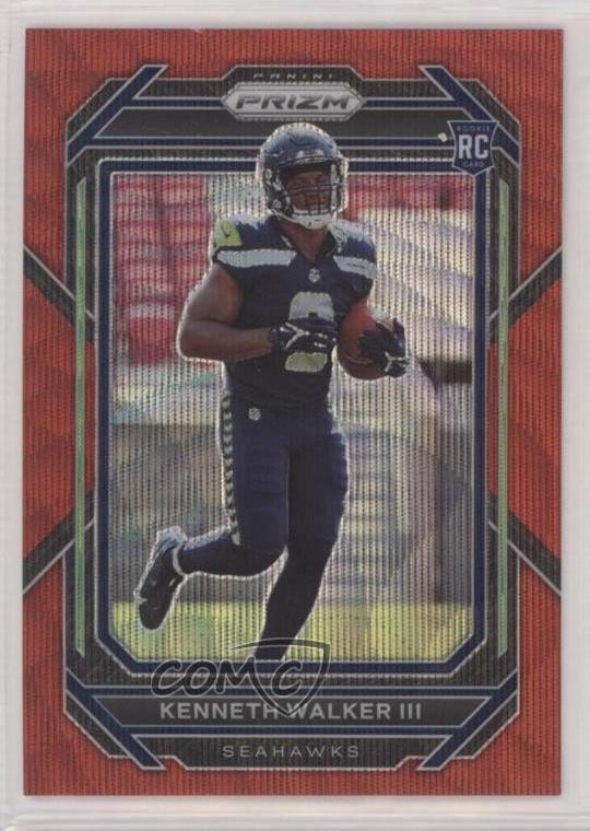 2022 Panini Prizm Rookies Red Wave /149 Kenneth Walker III #318 Rookie RC 0o5
