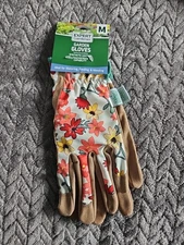 Expert Gardener Garden Gloves Medium M Synthetic Leather Touch Screen NEW Floral