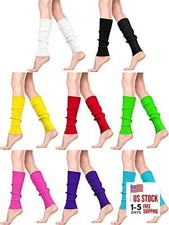 8 Pairs Women Knit Leg Warmers 80s Eighty's Ribbed Leg Warmers for Party