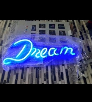 Blue DREAM light up neon sign New Decoration USB or battery operated