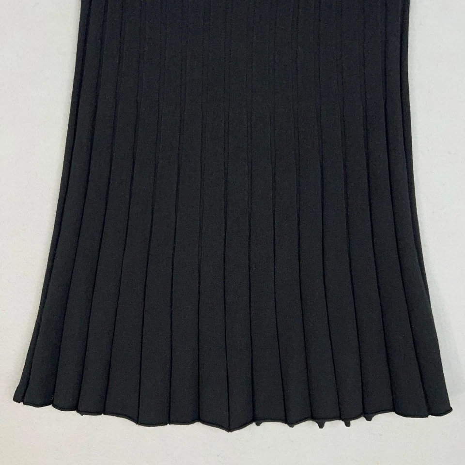 Falda J Crew Mujer XS Negra Lana Merino Plisada Minimalista Tranquila Lujo Academia Foto 3 de 4