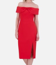Eliza J Women's Red Off-The-Shoulder Sheath Dress Size 2