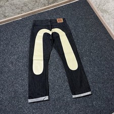 Evisu Lotto.2008 Jeans Denim con logo grande 34x34