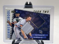 2001 Topps Summer School Turn Two Alan Trammell/Lou Whitaker Dual GU Jersey WOW!