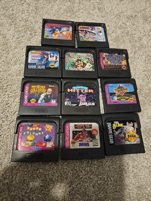 Lot of 11 Sega Game Gear Video Game Carts Sonic Columns Taz