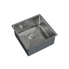 Flode 440x440mm Brushed Stainless Steel Undermount Sink 1 Bowl 205mm