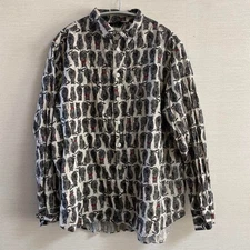 Pas de Calais Cotton Blouse Collared All-Over Print Cat Patrol MINT Unused