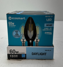 Set of 4 EcoSmart LED Candelabra Bulbs B11 Daylight 60W Replacement Dimmable