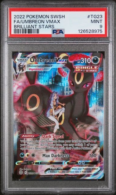 PSA 9 MINT Umbreon VMAX Brilliant Stars Full Art Holo 2022 Pokemon TG23