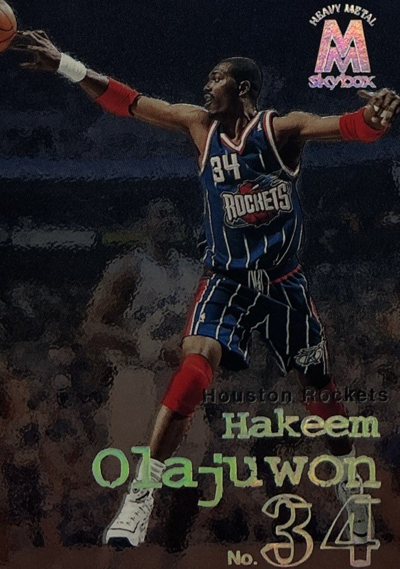 Hakeem Olajuwon PSA 9 - 1998 Skybox Molten Metal -Defense Wins