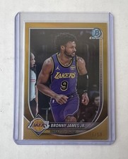 2025-26 Bowman Chrome Bronny James Jr. #BCV-122 True Gold Refractor /50 - Lakers