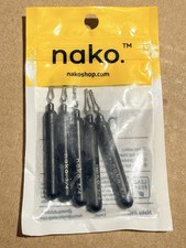 Nako Tungsten Drop Shot Weights 3/4oz Skinny No-Chip Black 5-Pack