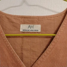 Apple House Corduroy Vest, Soft Orange, Showa Retro, M-L