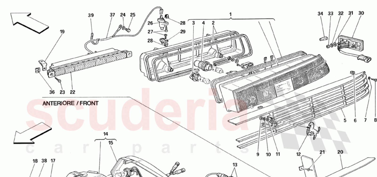 Ferrari 348 TS Third Brake Light | Type: SL-3240RD