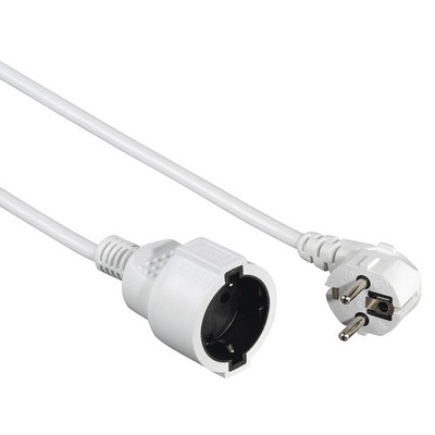 Hama Verlängerungskabel Profi Stromkabel Verlängerung 5,0 m Schuko Stecker Weiß