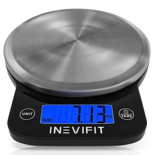 Large Stainless Steel Digital Kitchen Scale with Tare Function and LCD Display