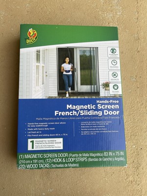 Duck Brand Magnetic Bug Screen French Sliding Door Hands Free Fresh Air 