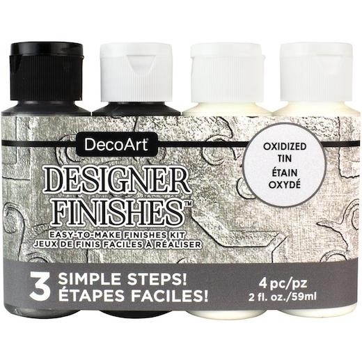 DecoArt Designer Finishes Paint Pack 4pcs - Oxidized Tin