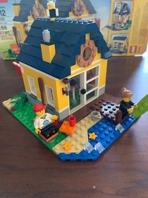 LEGO CREATOR Beach Hut 31035 Complete (see note) with Extra Pieces, Manual & Box