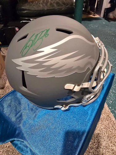Philadelphia Eagles Saquon Barkley signed Slate Autographed Helmet Full Size