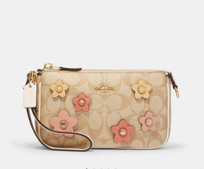 New Coach Nolita 19 Bag In Signature Leather With Floral Appliqué