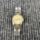 Timex Q Men's Watch Vintage Quartz Gold Dial Day Date With Band Untested