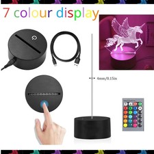 Unicorn Pegasus 3D Night Light 7 Colour changing touch remote  017