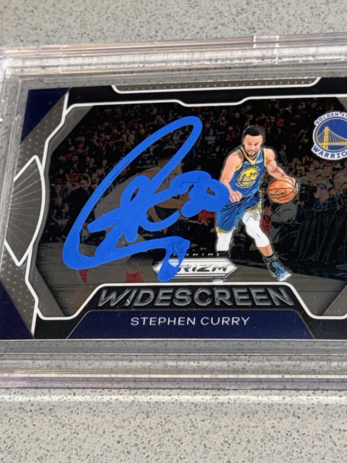 2019-20 Panini Prizm "Widescreen" #3 Stephen Curry Signed Insert BAS BGS 10 Auto view 2