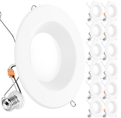 12 Luces LED Empotrables 6 , 3000K Blanco Cálido, Regulables, 13W 965 lm, Nuevo