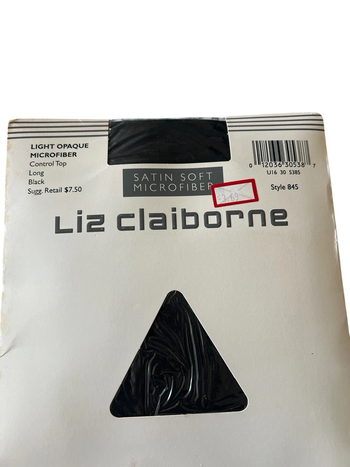 Nuevo Top de Control de Microfibra Suave Satinado Liz Claiborne Largo Negro Estilo 845 De Colección Foto 4 de 4