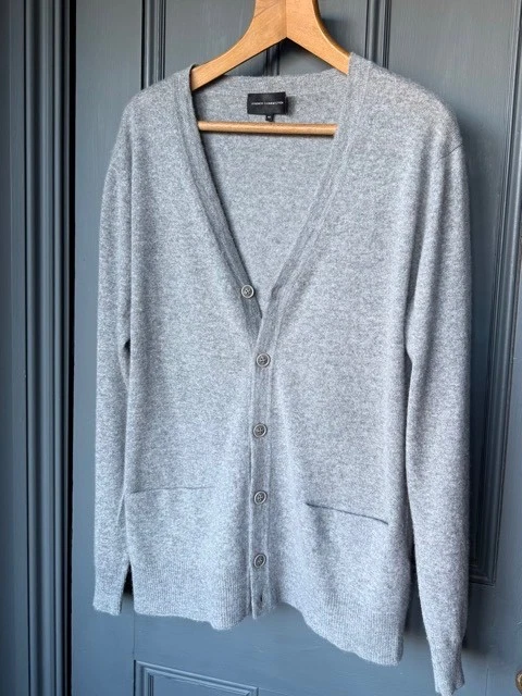 French Connection Cashmere Cardigan Grey Made In Italy Medium - Image 2 of 4