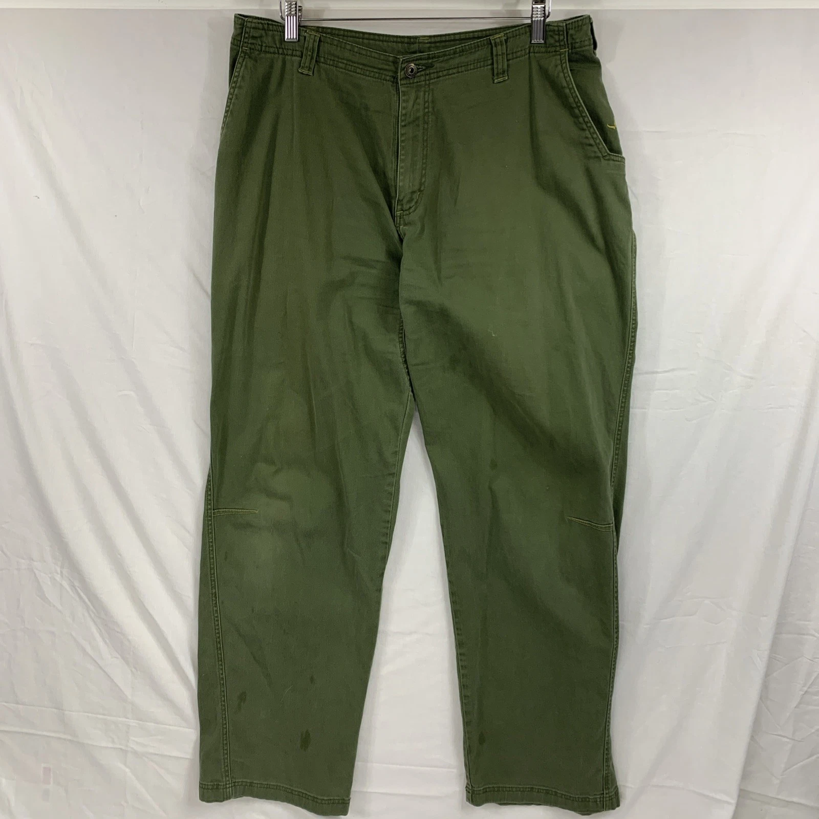 Olive Green Prana Hiking Climbing Pants L Relaxed