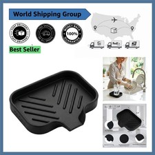 Stylish Self-Draining Silicone Soap Dish for Bar Soap, Compact Size 4.9" x 3.2"