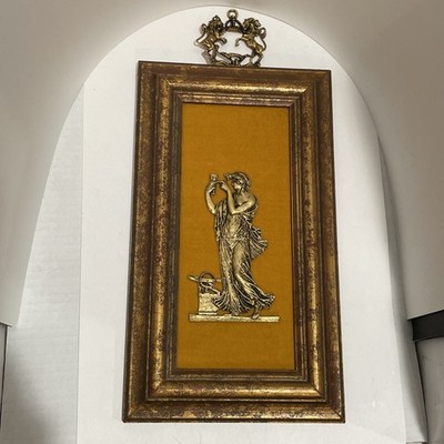 Wall Hanging EDROIT Melissa Lee Miniatures Roman Woman Greek Gods Gold Velvet 
