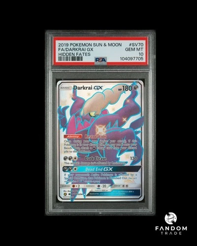 PSA 10 GEM MT Darkrai GX SV70/SV94 Pokemon Hidden Fates Shiny Vault