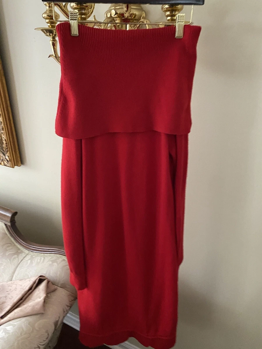 Louis Vuitton Scallop Detail A-Line Dress Bright Red. Size 36