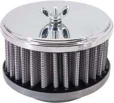 Chrome Air Cleaner Filter 4" x 2" assembly for carburetor W/ 2 5/8" 2 5/16" neck
