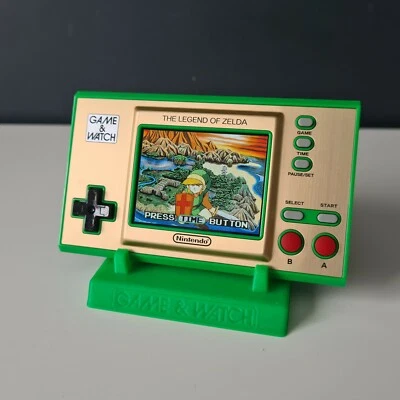 Nintendo GAME & WATCH Legend of Zelda 35th Anniversary DISPLAY STAND in Green