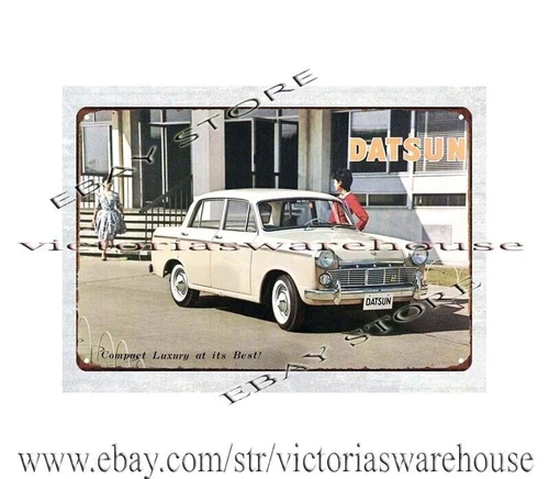 office art 1962 car garage auto shop metal tin sign