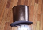 Satin 9" Victorian Coachman Costume Top Hat Copper Steampunk Brown Cosplay  — photo 3