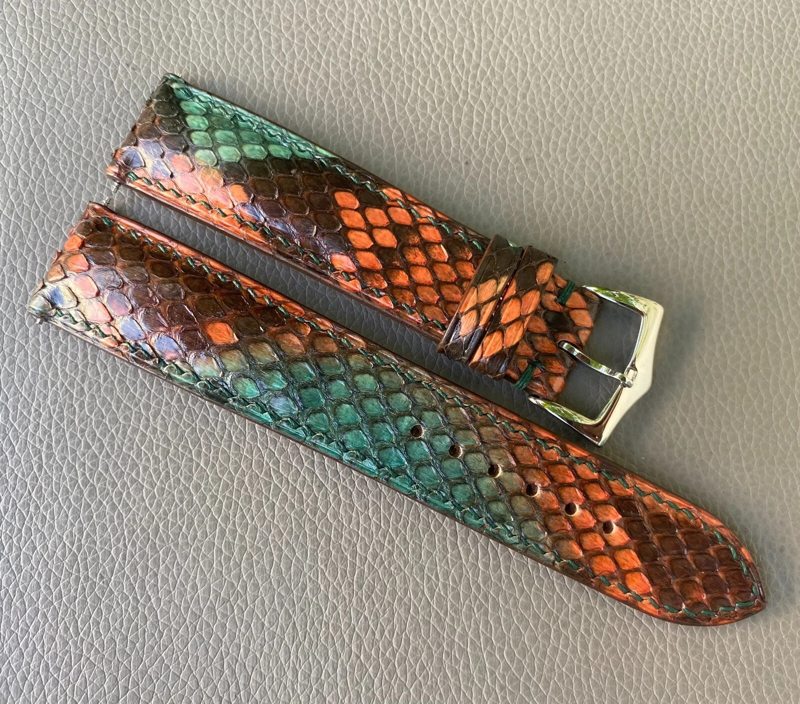 Genuine Snake leather Watch Strap Band Size 15 16 18 19 20 21 22 23 24 25 26mm