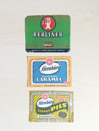 Starnberger Berliner Bier Flaschen Etiketten DDR Brauerei Werbung Aufkleber Lot