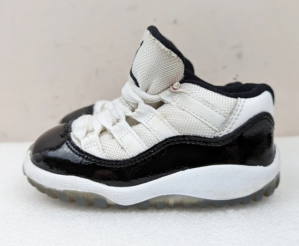 Air Jordan 11 Retro Low TD Concord Shoes 6C Toddler Child Kid (505836-153) Black - Image 3 of 4