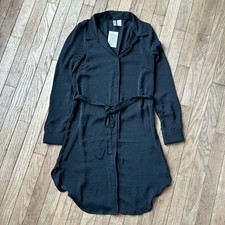 NEW H&M divided black long sleeve button down...