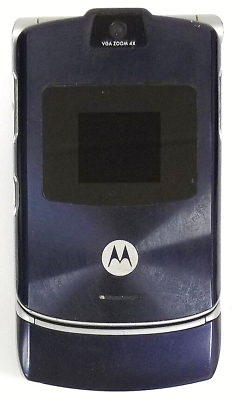 Motorola RAZR V3a - Blue ( Alltel ) Very Rare CDMA Flip Phone