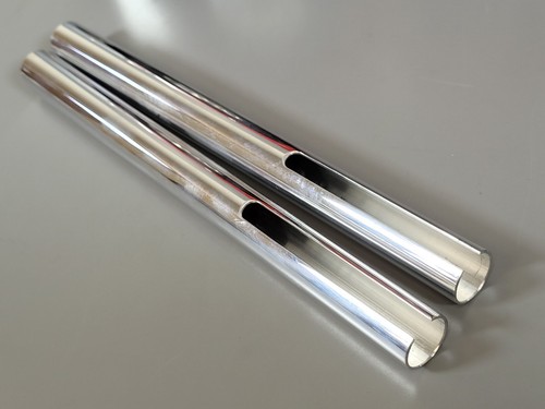 Aluminum Pair 21.5cm Long Exhaust Pipe Stack Tamiya R/C 1/14 King Grand Hauler - Picture 2 of 6