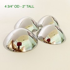 Set Of 4 Hot Rod Universal Chrome Bullet Caps 4 34 Od 2 High
