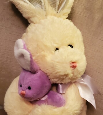 Goffa Bunny Rabbit Plush with Baby Bunny 16  Soft Stuffed Animal EASTER