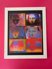 PETER MAX | AWESOME | 1990'S SIGNED PRINT  | POP ART | NEW  14X11 IN. FRAME