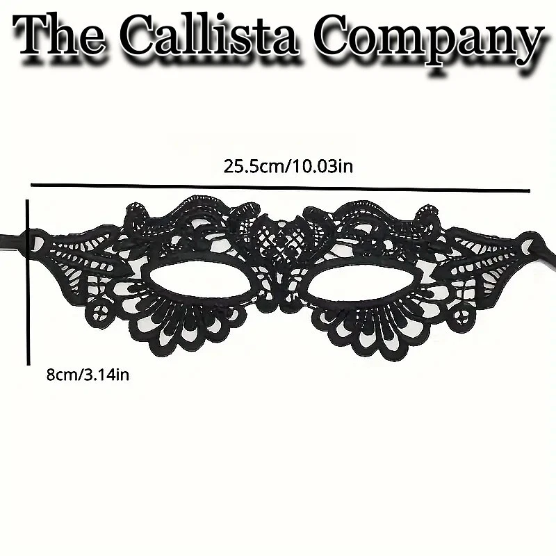 31K+ 已售 CALLISTA CO 面具面具性感黑色刺绣女士蕾丝(OS) — 第 3/3 张图片